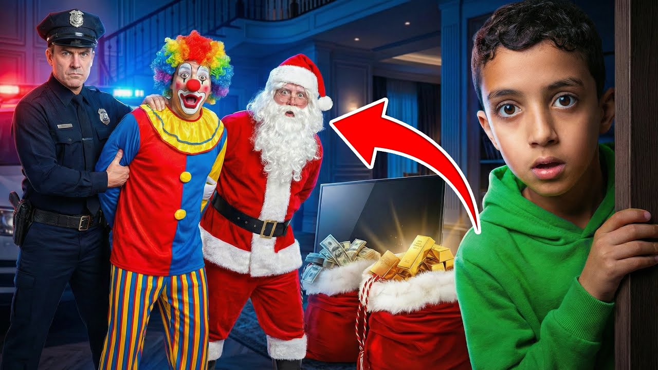 المهرج الشرير وبابا نوال هجمو على بيتنا لكن الشرطة#comedy #كوميديات #funny #اكسبلور #شفا 