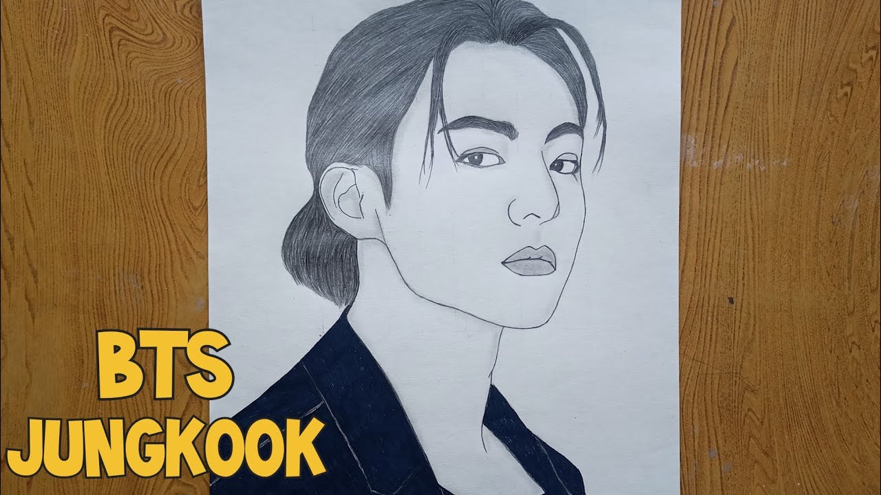 Drawing BTS-Jungkook From Butter MV | How to draw BTS Jungkook | Jungkook sketch step by step | 정국