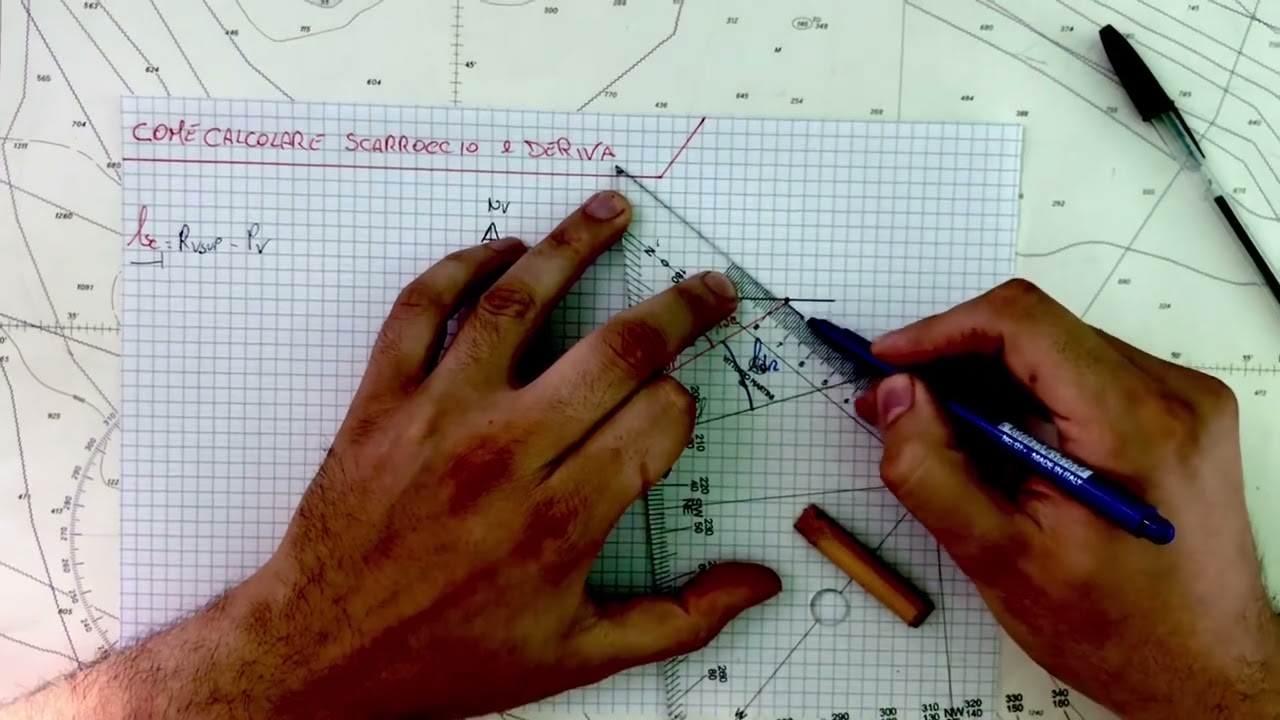 Carteggio Nautico: Tracciamento angolo di scarroccio e deriva
