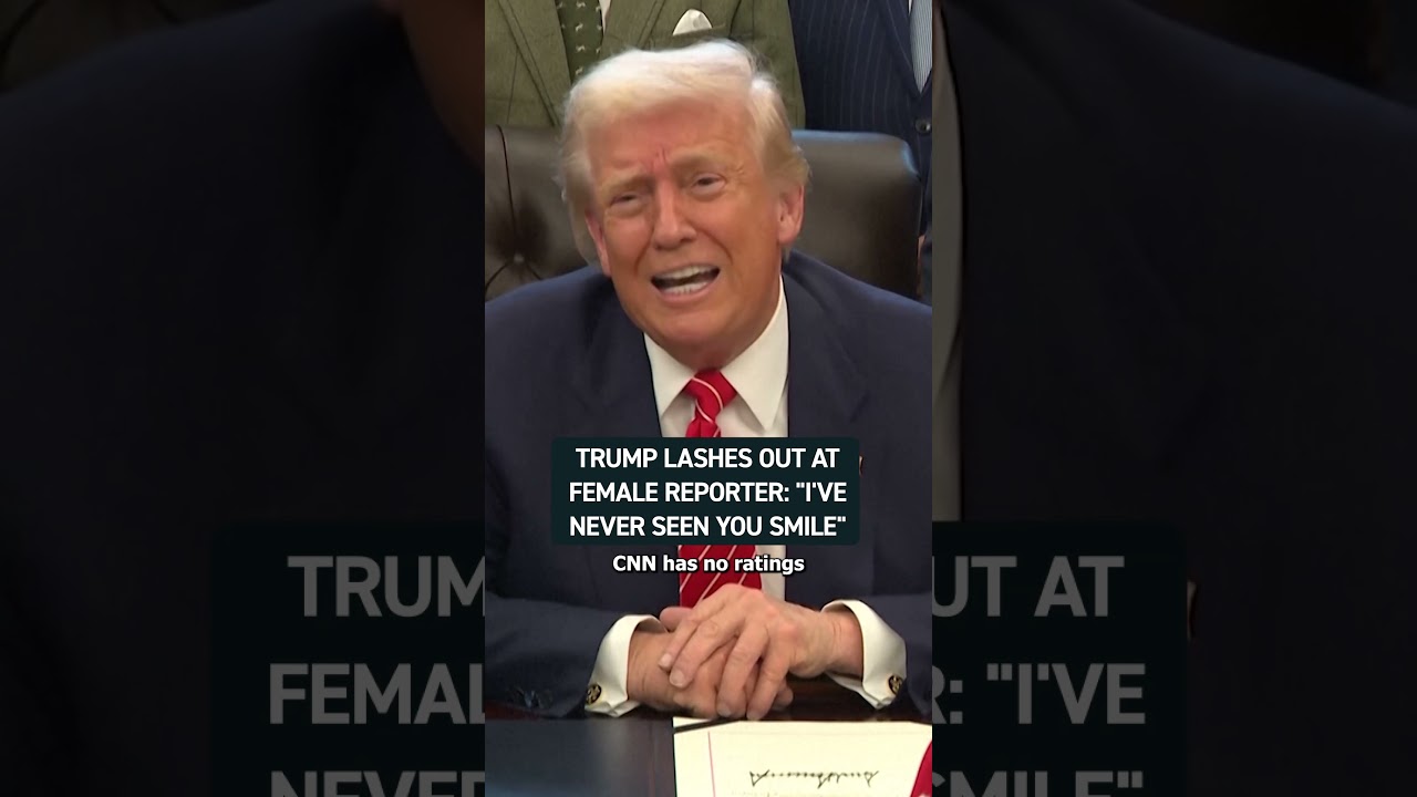 Trump had a go at a CNN journalist after she interrupted him to ask about Epstein survivors 🔴