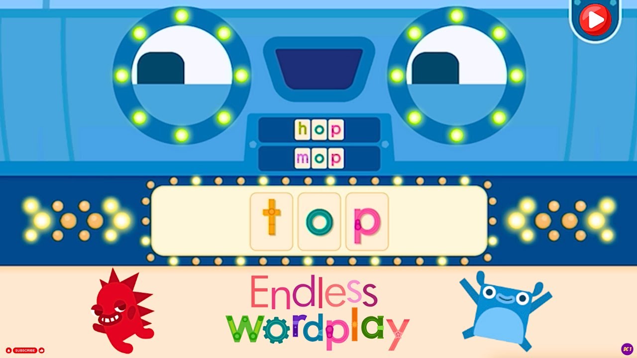 Endless Wordplay Adventure: Learn to Read and Spell with HOP, MOP & TOP Characters in English