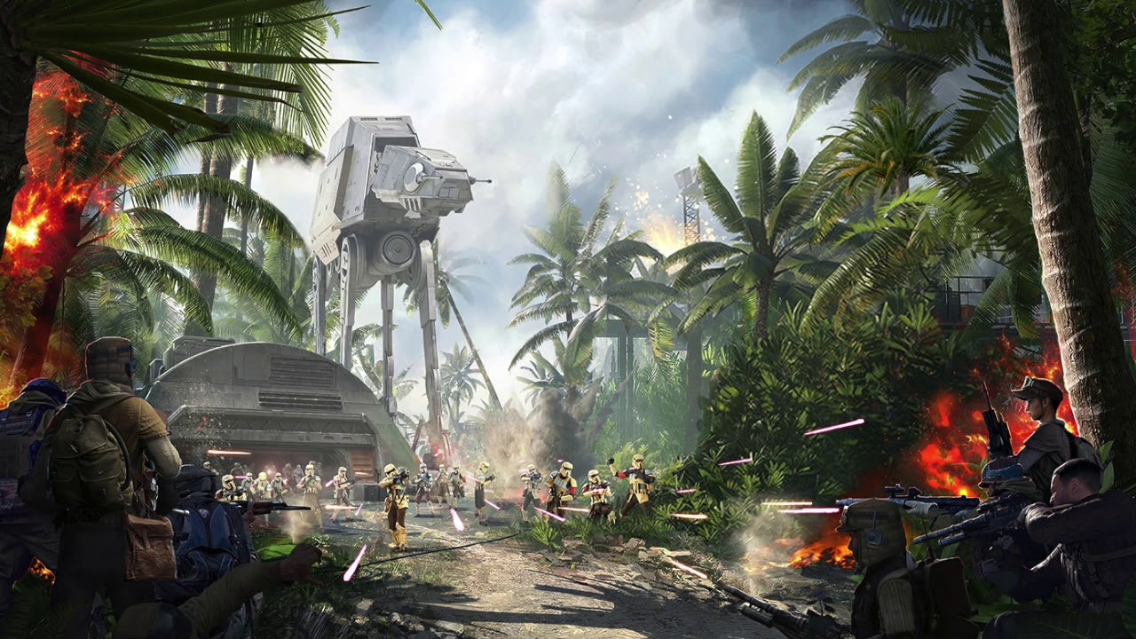 STAR WARS BATTLE AMBIENCE  Rebel Inflitration on Scarif #starwars #starwarsbattlefront2