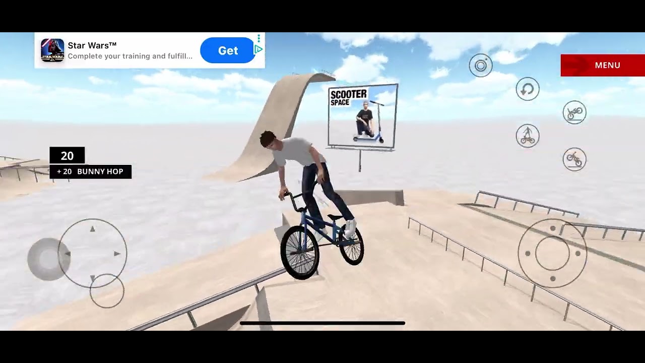 Game name is BMX Space