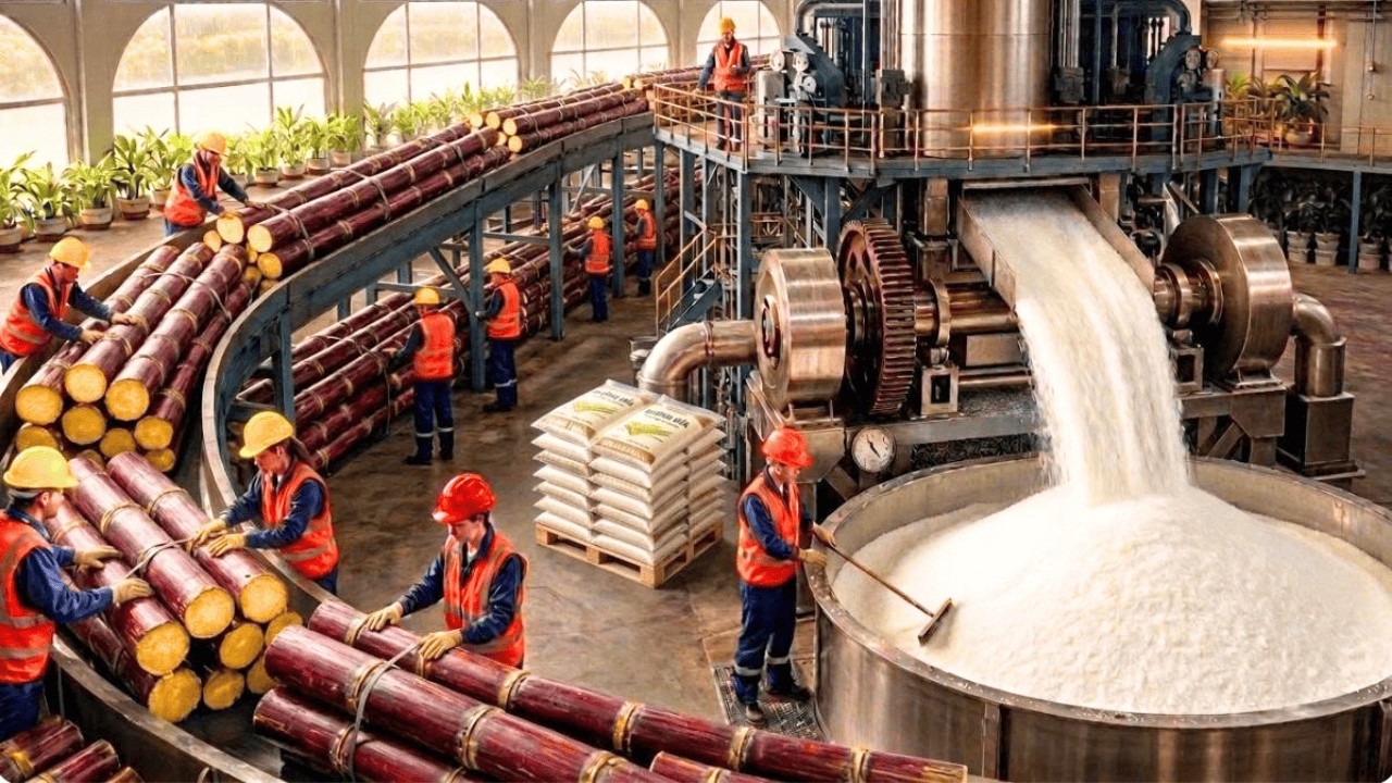 Как производится традиционный сахар: от сахарного тростника до кристаллов белого сахара (полный п...