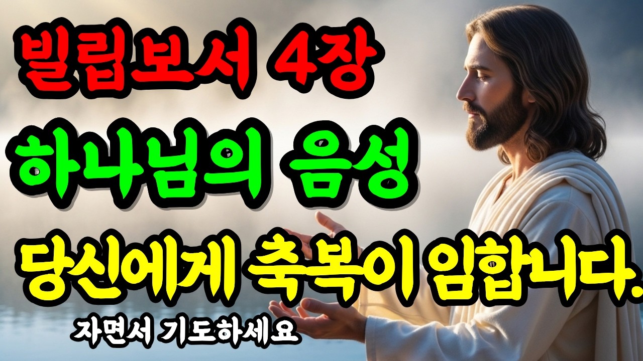 당신에게 축복이 쏟아집니다.빌립보서 4장만 들으세요.성경말씀|기도생활|말씀묵상.