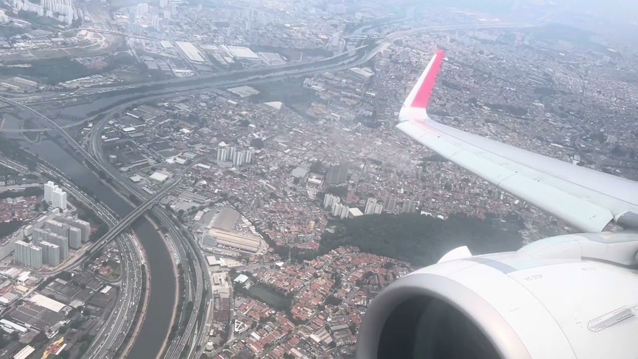 🇧🇷 Pouso no Aeroporto de Congonhas nublado 🌥️ final de manhã