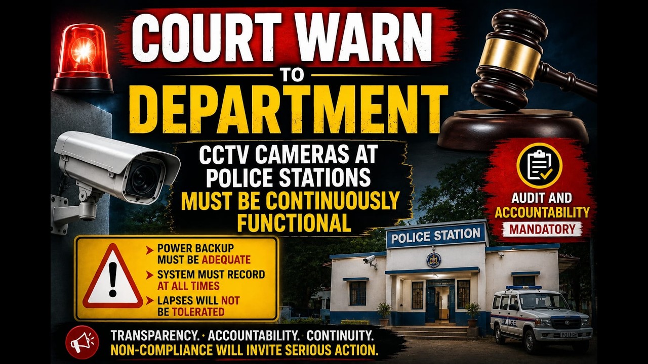 HIGH COURT WARN TO DEPARTMENT FOR CCTV CAMERAS AT POLICE STATIONS MUST BE ...