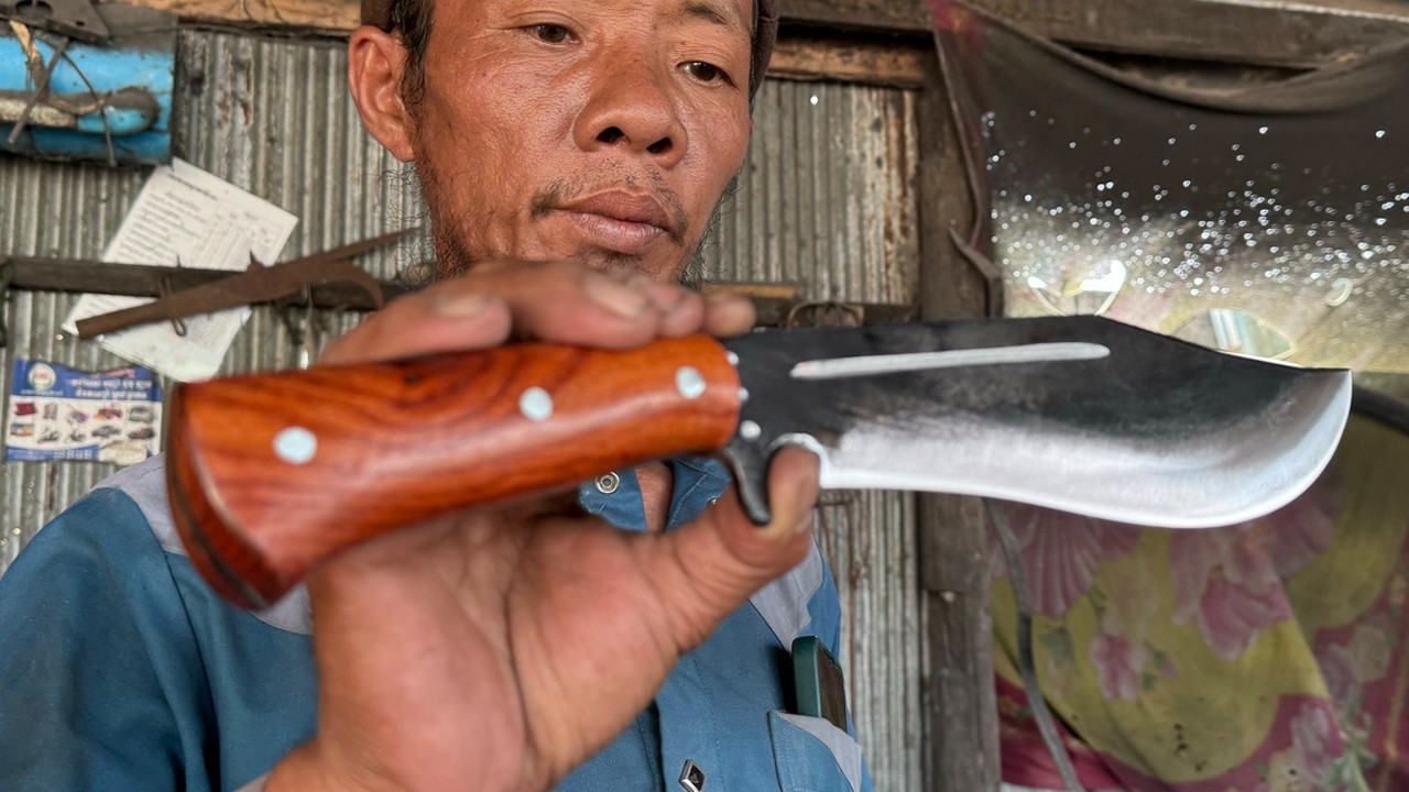 Creating a Sharp Bowie Knife | Full Knife Making Demonstration