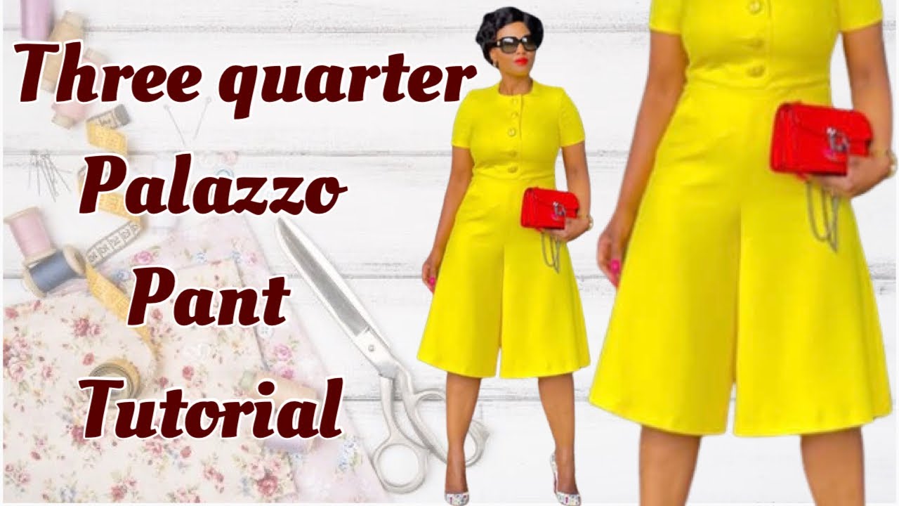 HOW TO CUT A THREE QUARTER WIDE LEG/PALAZZO JUMPSUIT