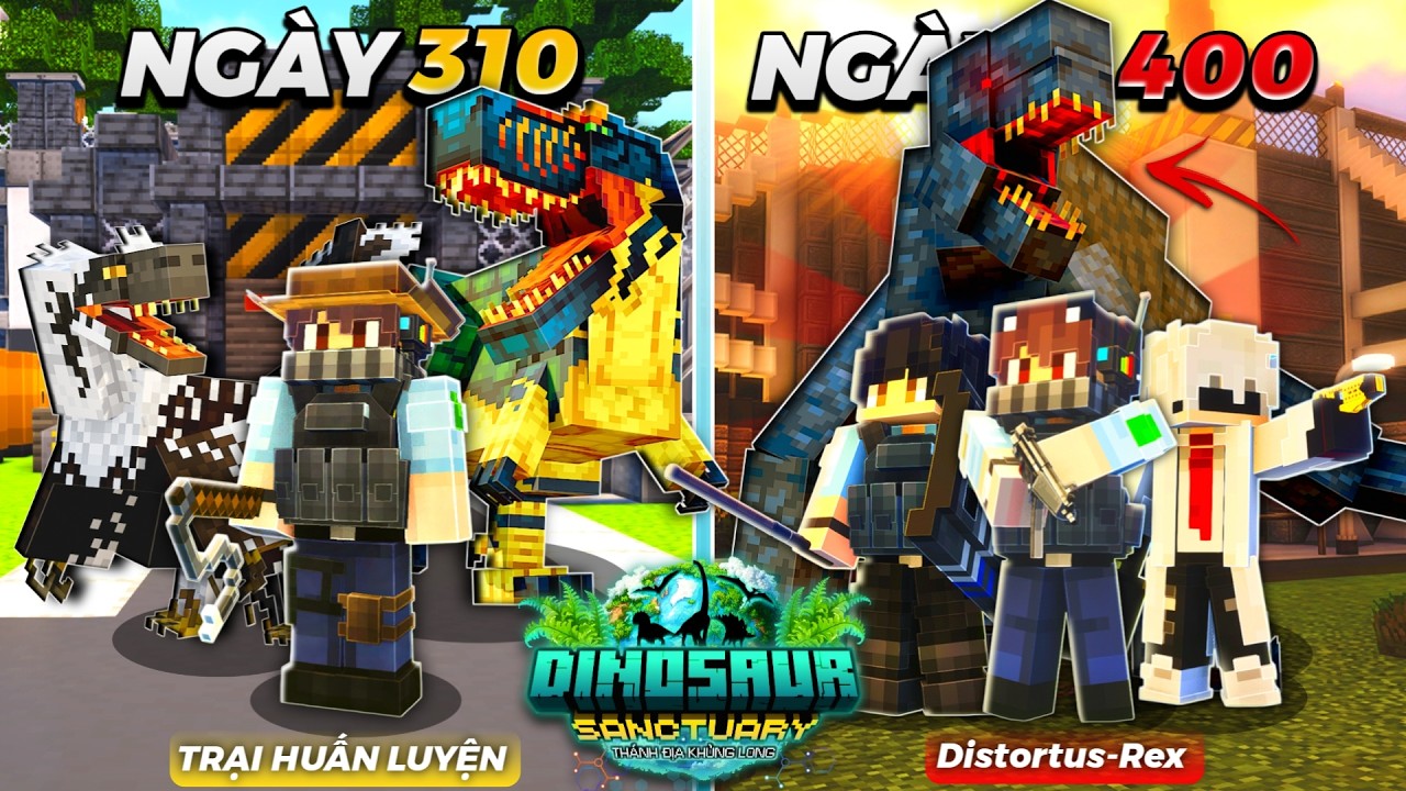 400 NGÀY TRUY TÌM KHỦNG LONG ĐỘT BIẾN TRONG MINECRAFT - QUÁI THÚ D-REX TRỞ LẠI!