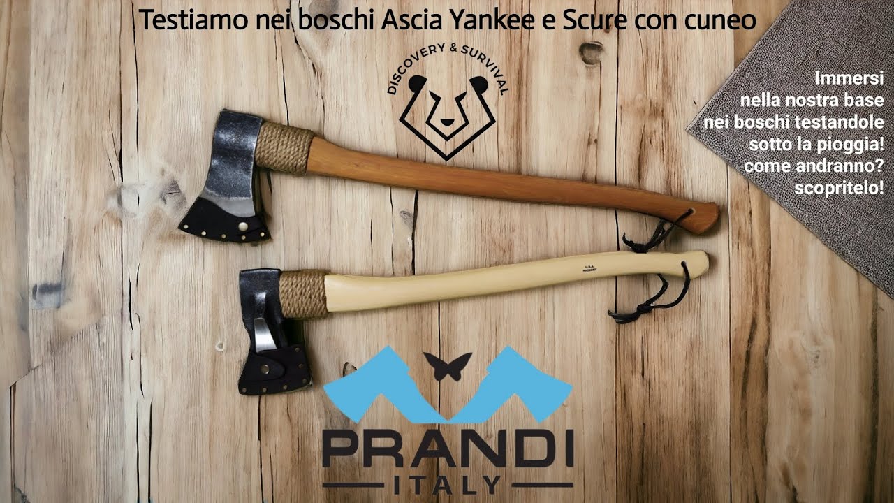 Ascia Yankee e Scure con Cuneo PRANDI AXES (test nei boschi)