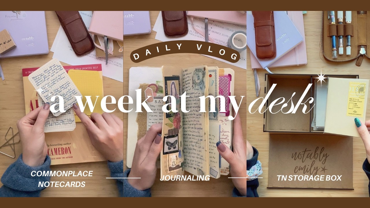 days at my desk ✍🏻 new TN storage box & struggling with morning pages