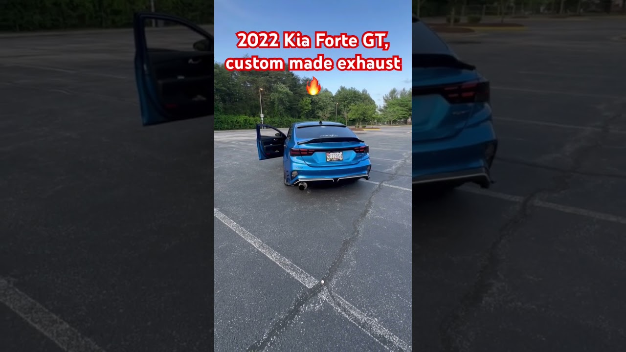Custom built exhaust for 2022 Kia Forte GT🔥😳😱 #car #viral #shorts #trending #kia
