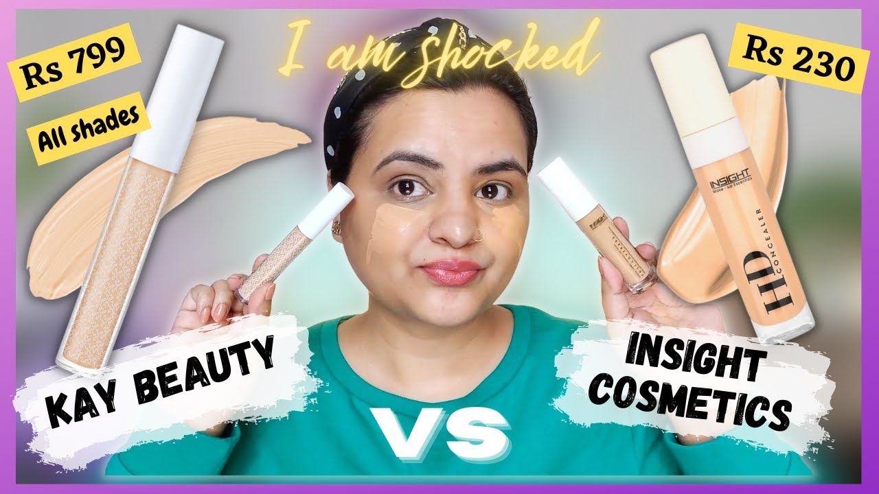 Which is best ?? || kay beauty HD concealer v/s Insight cosmetics HD concealer || All shades