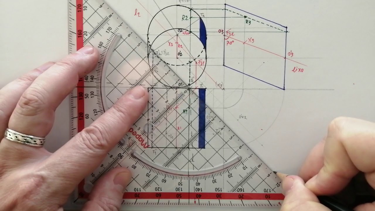 SOMBRA de CILINDRO OBLÍQUO com eixo de PERFIL