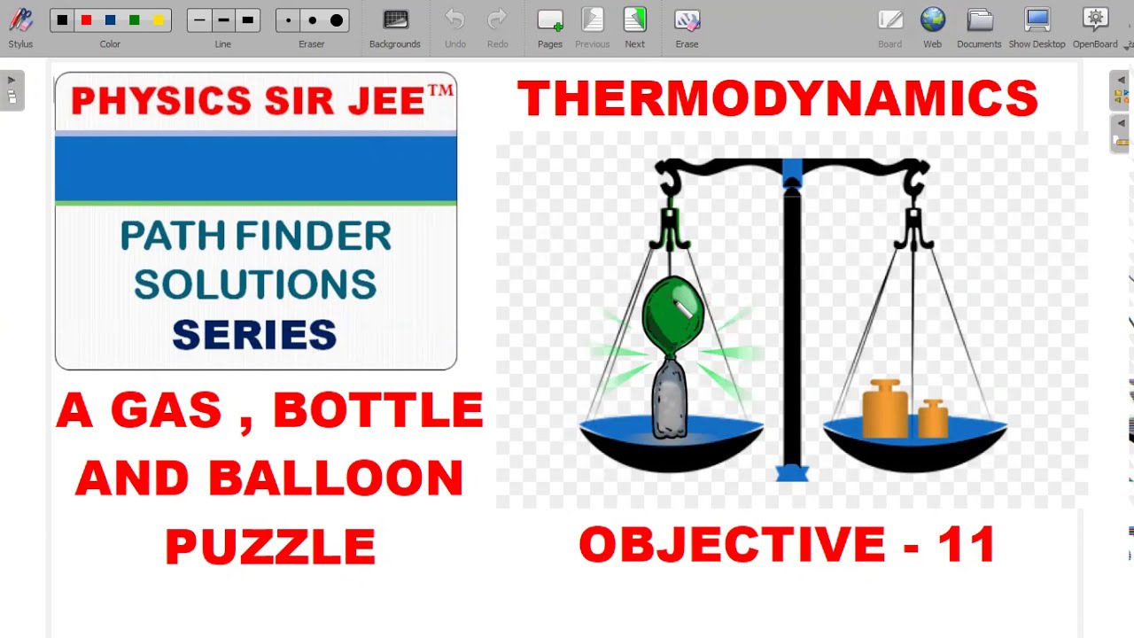PATHFINDER SOLUTIONS | THERMAL PHYSICS | OBJECTIVE-11 | GAS BOTTLE BALANCE | JEE ADVANCED SCHOOL