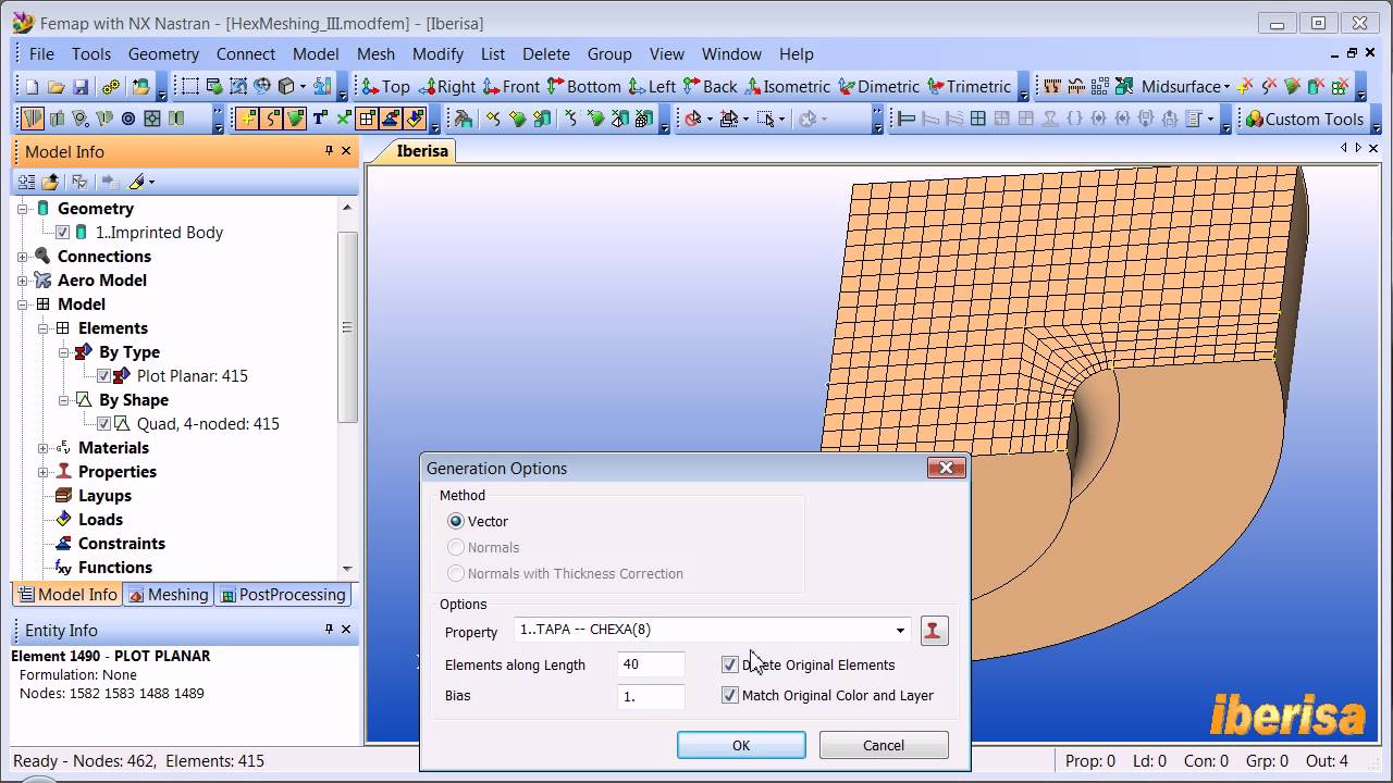 HEX-Meshing (III) en FEMAP V10.3