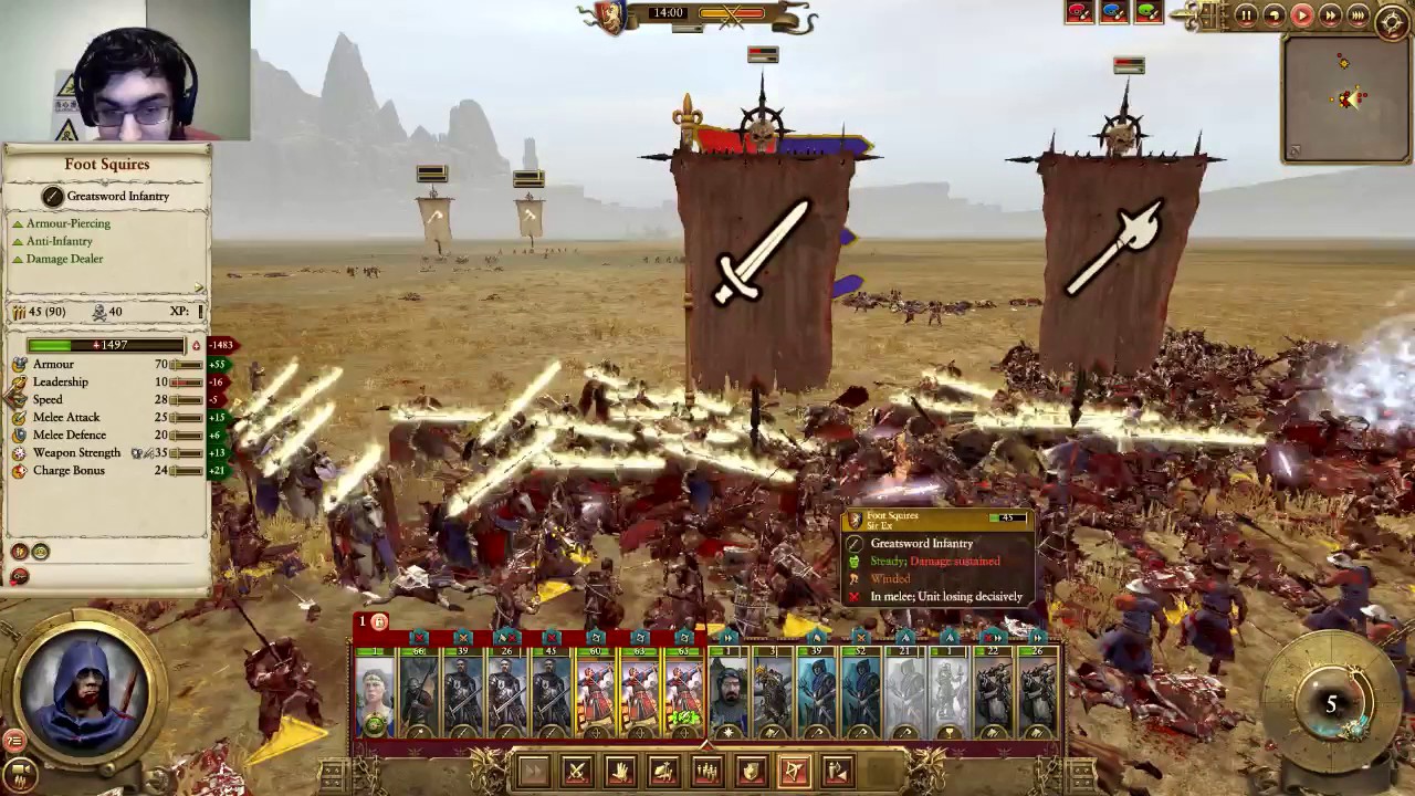 Bretonnia vs Chaos! Aerial Combat! Online Ranked Battle! Total War: Warhammer