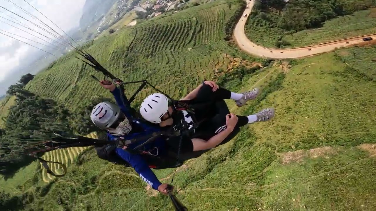 Fly over terrace fields - Sapa Paragliding Vietnam