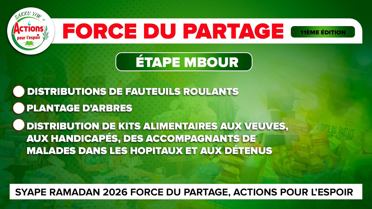 DIRECT SAKKU YIW ( Caravane solidaire de distribution de Kits alimentaires) 2026