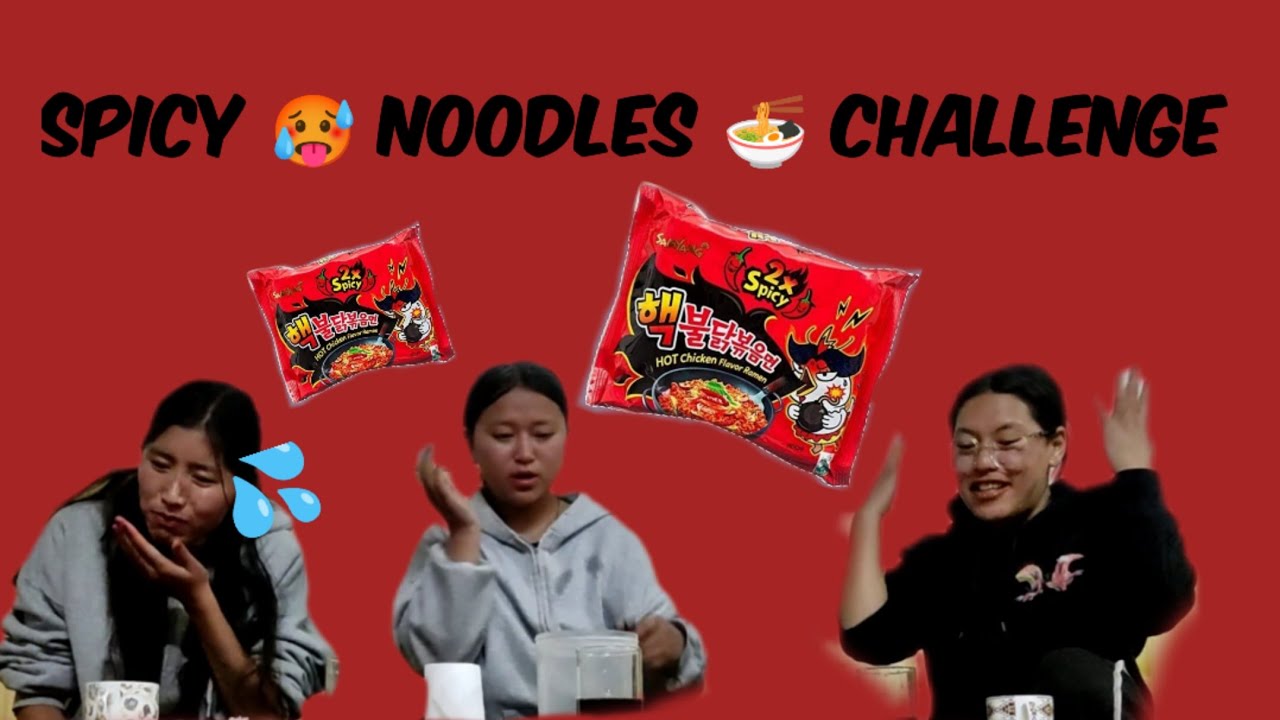 Ramen 🍜 challenge / Buldak 2X 🥵/ ft friends/ lifewithangmoh/ #challenge #foryou #ladakh #ramennoodle