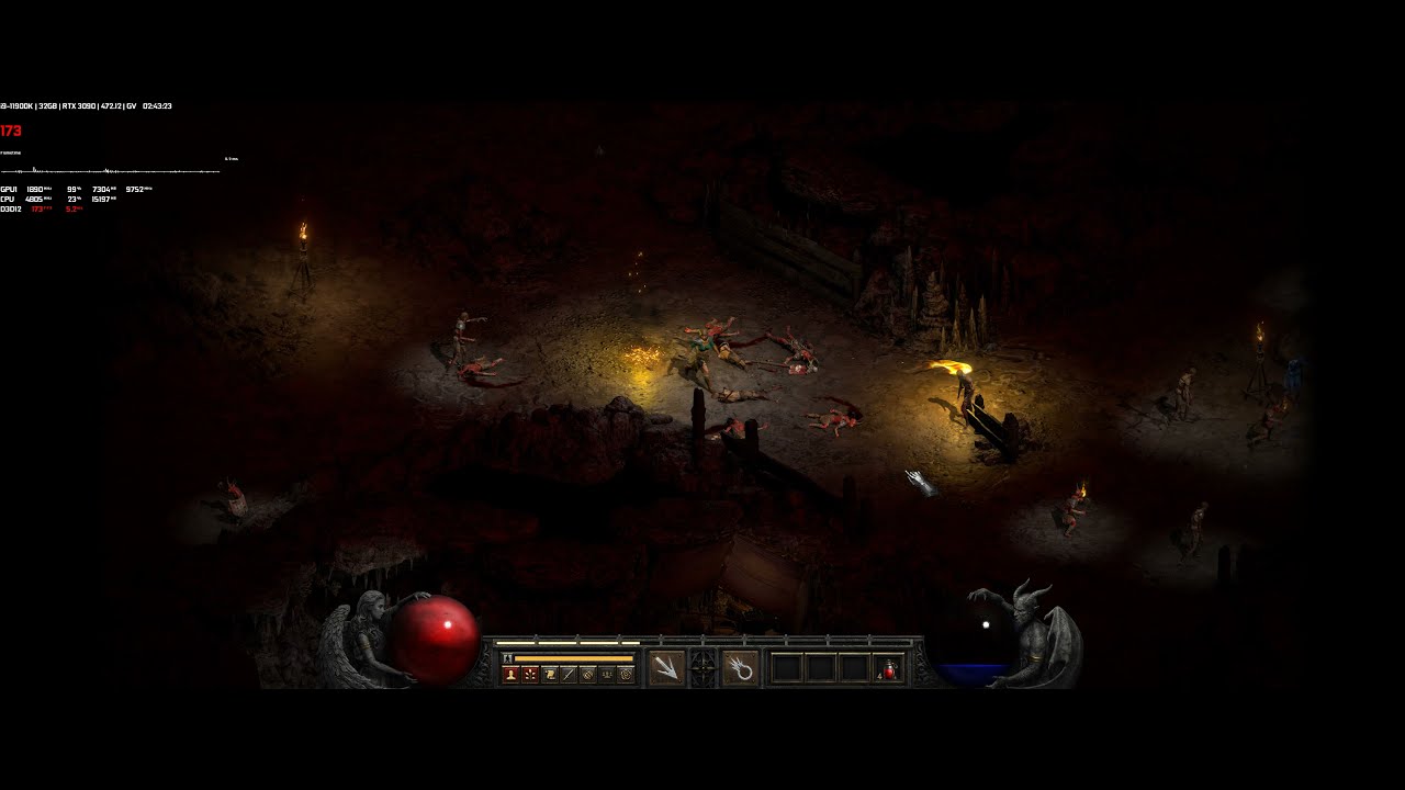Diablo 2 Resurrected 3440x1440 21:9 UltrawideVery High RTX 3090