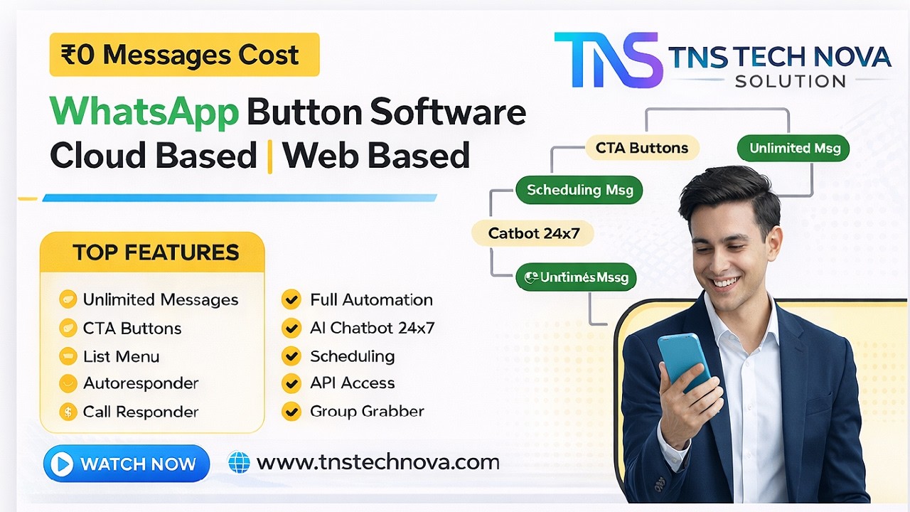 Cloud Based WhatsApp Marketing Software with CTA Buttons | TNS Tech Nova Solution