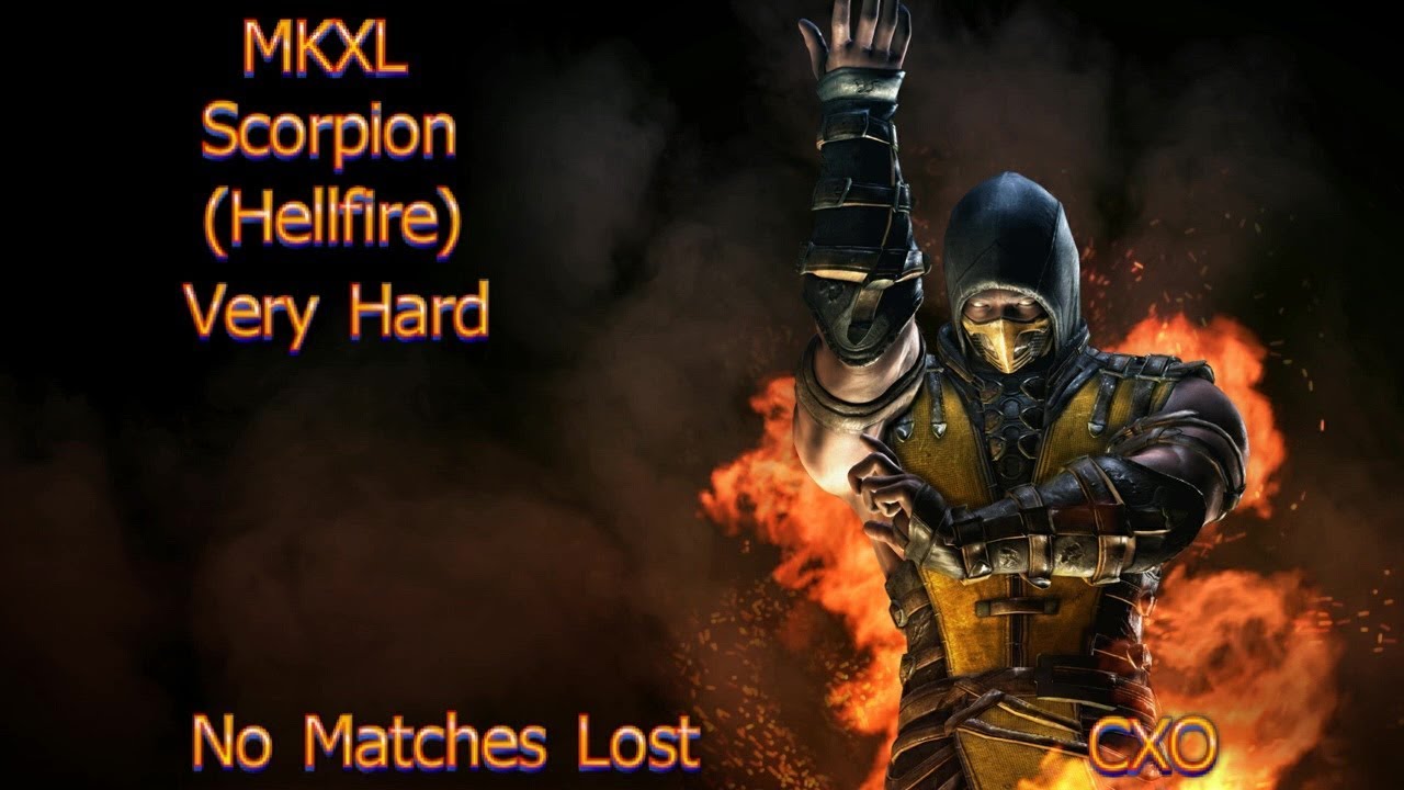 Mortal Kombat XL - Scorpion (Hellfire) Klassic Tower Very Hard {No Matches Lost}
