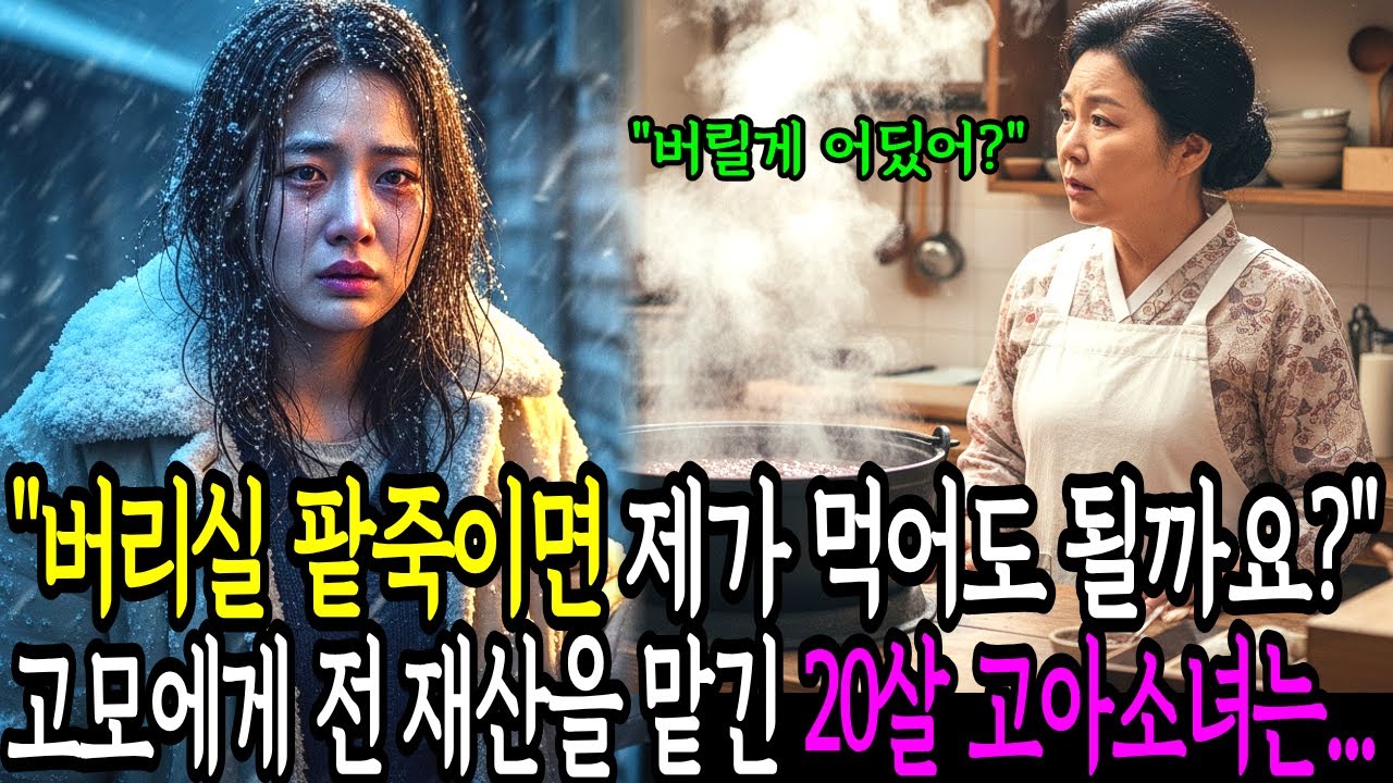 고모에게 전 재산 뺏긴 20살 고아소녀, 팥죽 한그릇이 인생을 바꾸는데...ㅣ노후사연ㅣ감동사연ㅣ사연라디오ㅣ오디오북