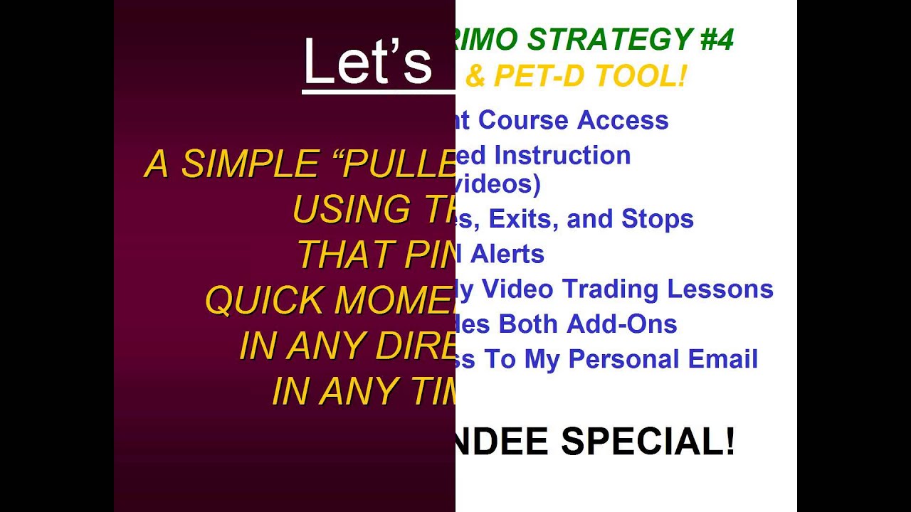 Steven Primo A Great Strategy To Get Your Trading Back On Track In 2015