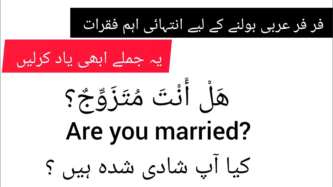 15 common Arabic Sentences for beginners/important Sentences for Arabic speaking / Arabic phrases