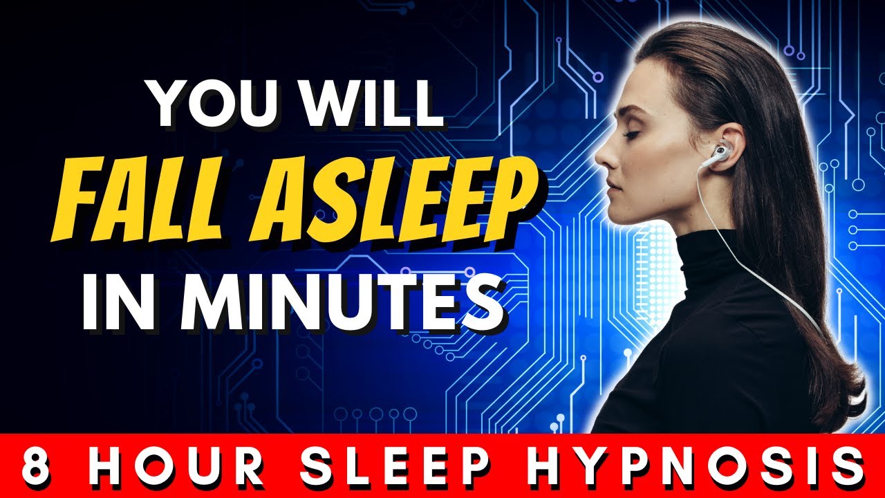 Strong 8 Hour Deep Sleep Hypnosis - Female Voice - Progressive Muscle Relaxation - Dark Screen