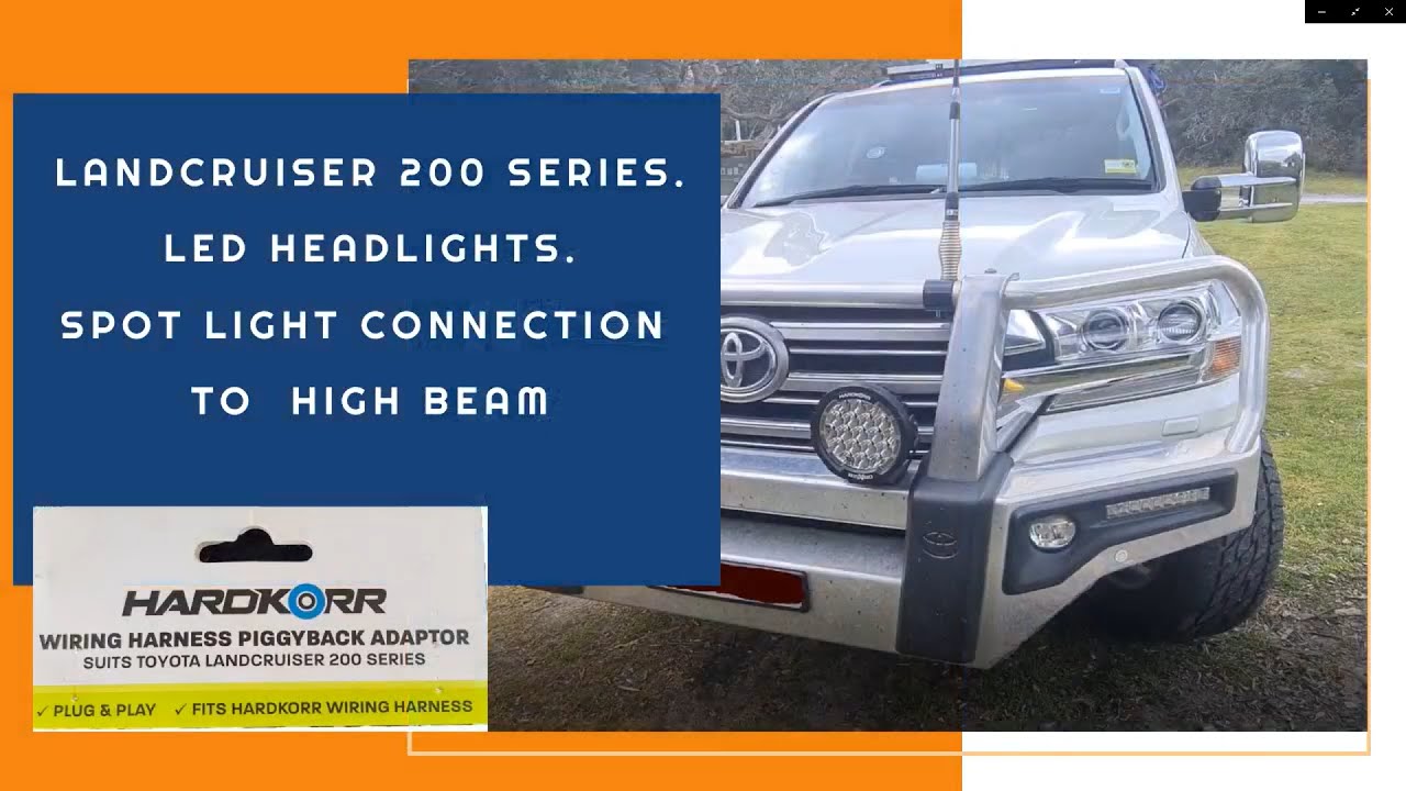Connecting driving lights  to a Landcruiser 200 series with OEM LED head lights.