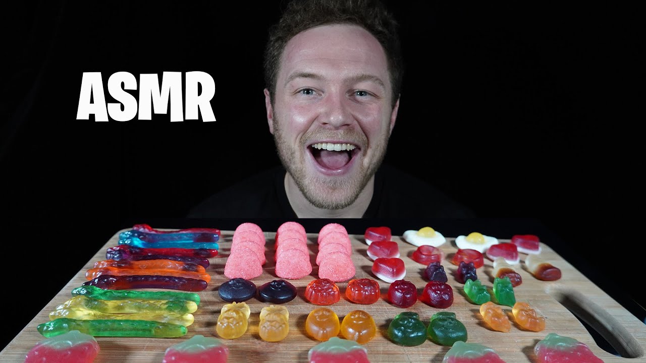 ASMR HARIBO GUMMY SWEETS - SOFT WHISPERS - MUKBANG