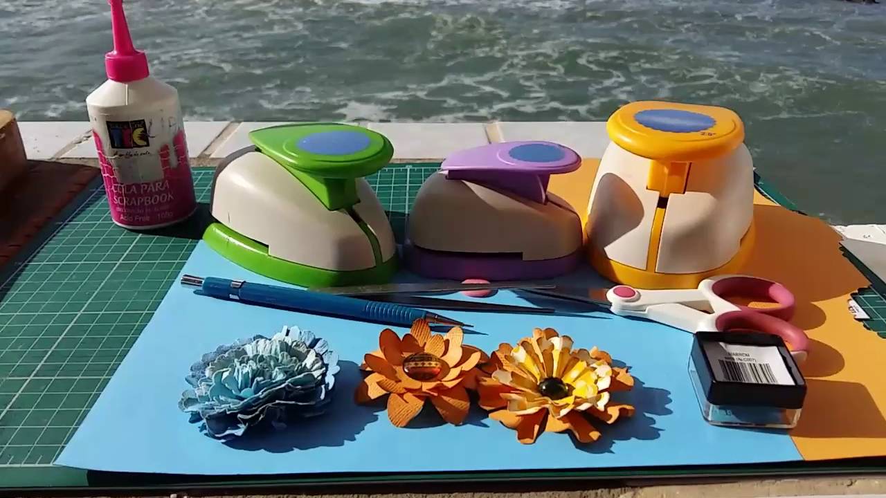 Férias verão com Flores de Scrapbook