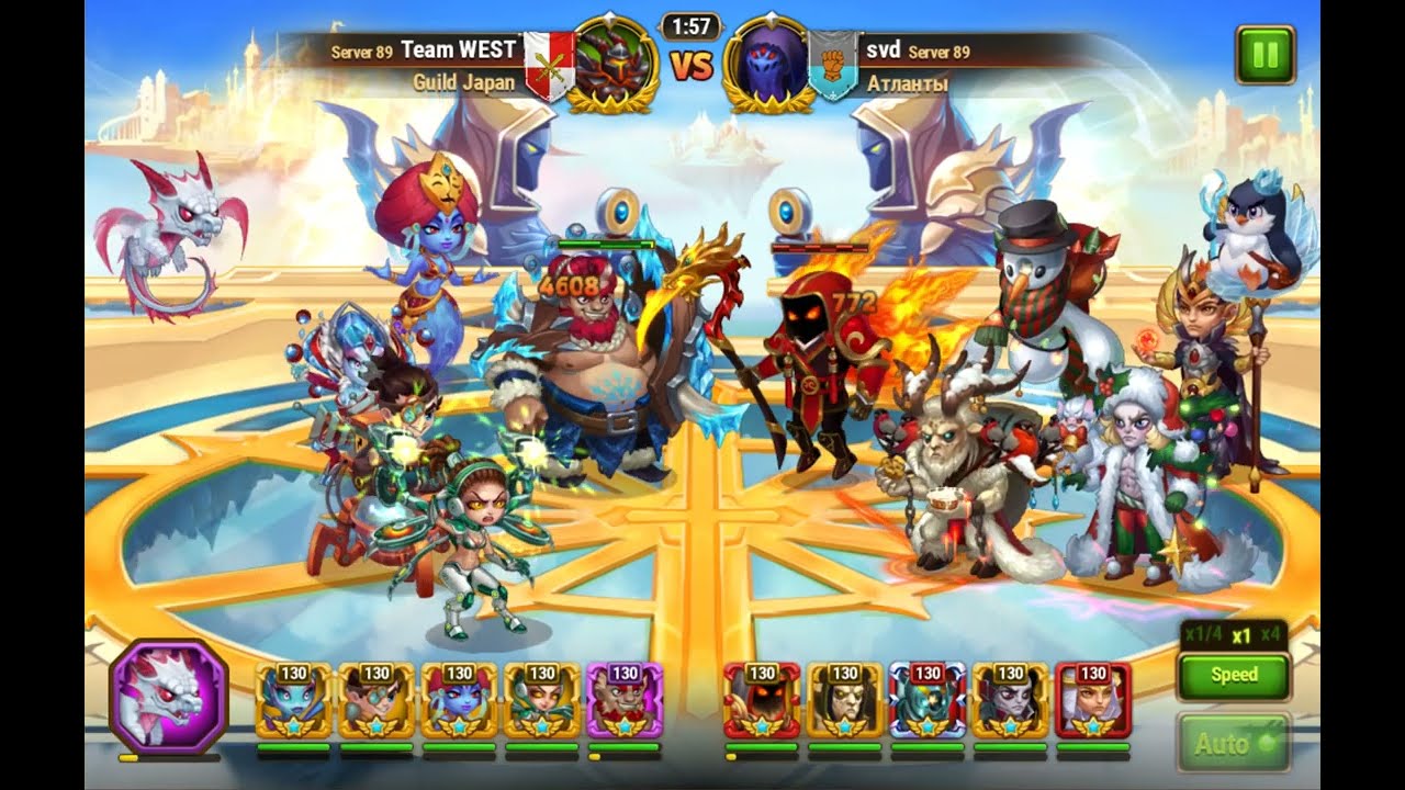 My weak mage team counter ODH with losing no one #HeroWars