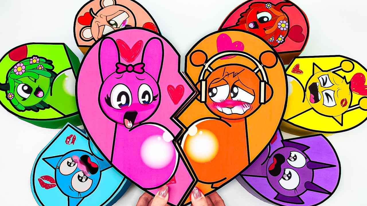 💖Paper DIY💖Incredibox COUPLE Love SPRUNKI PREGNANT Blind Box Unboxing | How To Make Blind Bag | ASMR