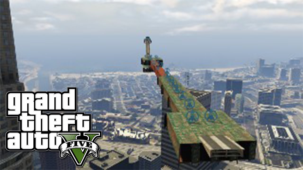 GTA V CARRERA LOCA! LA PLATAFORMA EN EL AIRE, CHOCANDONOS Y MURIENDO SIN PARAR! xFaRgAnx