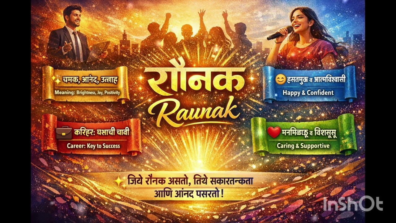 रौनक नावाचा अर्थ काय आहे? | Raunak Name Meaning in मराठी  #रौनक_नावाचा_अर्थ #babynames 