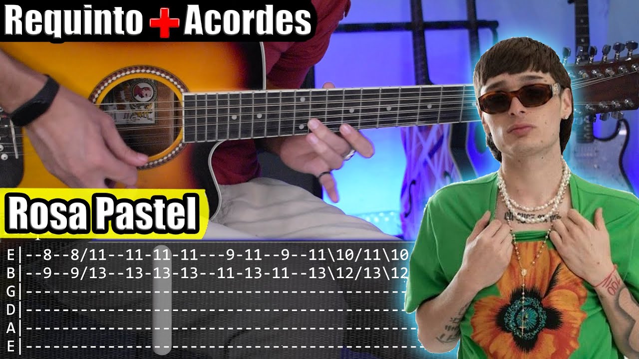 Rosa Pastel - Peso Pluma x Jasiel Nuñez - Requinto + Acordes | TABS | Tutorial Guitarra