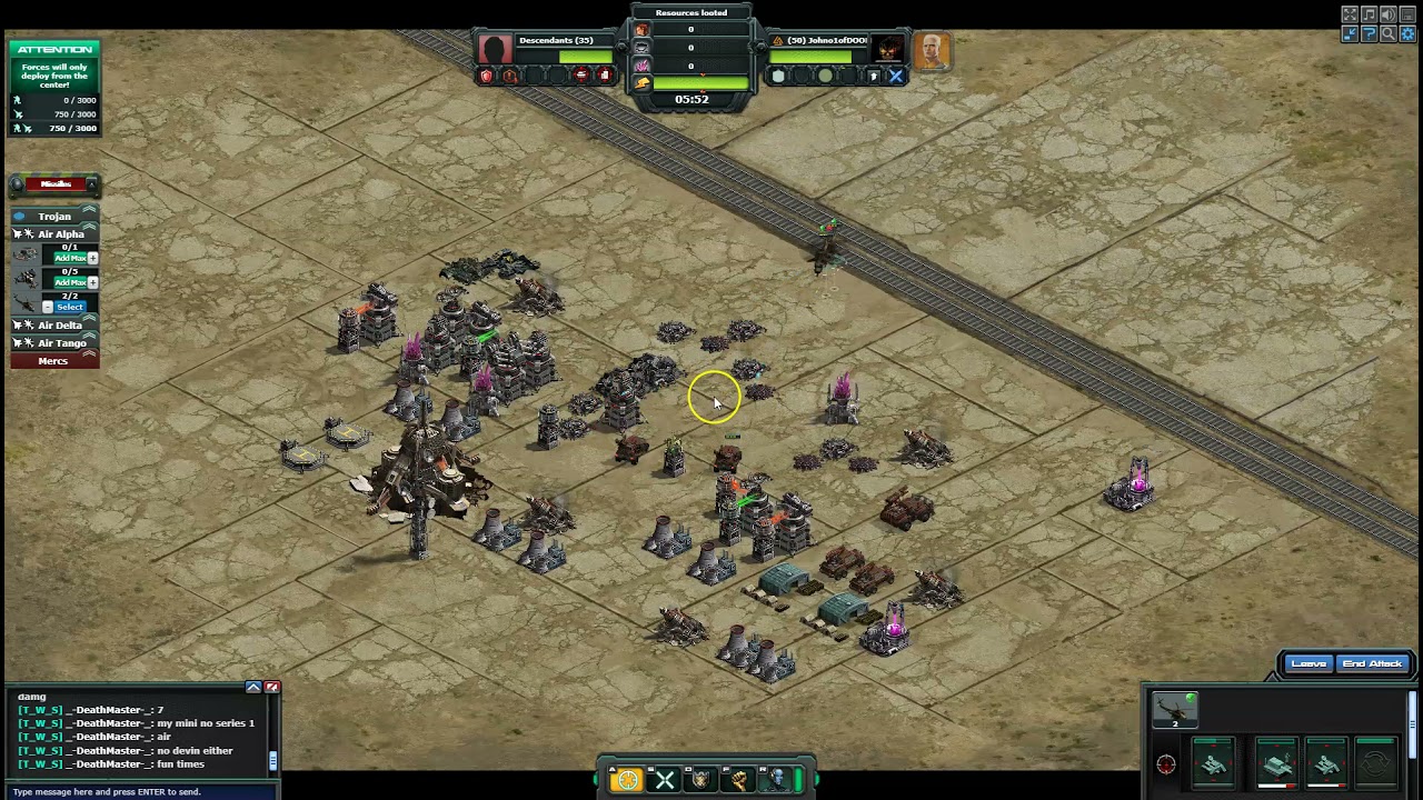 War Commander: Doppler test with tech on Challenge 1 base