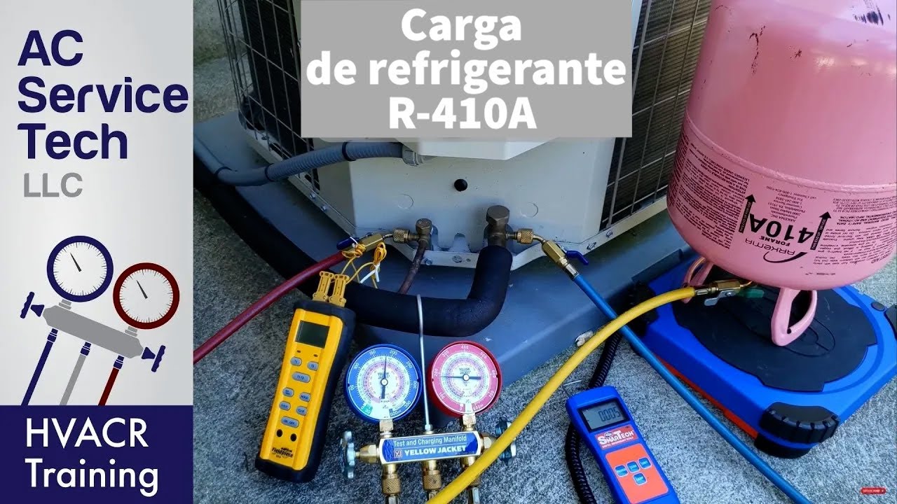 Carga de refrigerante R-410A en un aire acondicionado. Presiones, temperaturas, consejos
