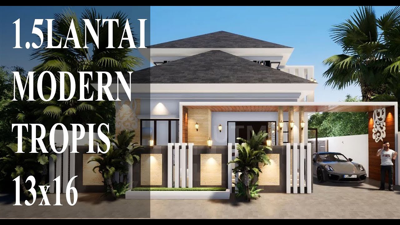 Desain Rumah 2Lantai 13 x 16