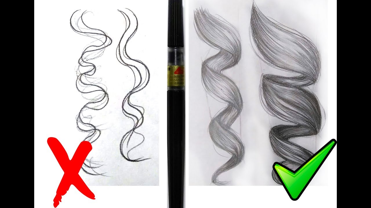 Qué hacer y No hacer al dibujar cabello Ondulado! Super fácil!