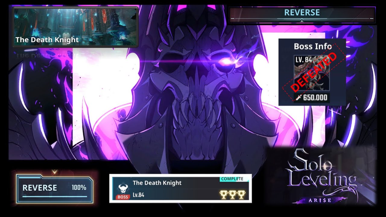 Solo Leveling: Arise - The Death Knight DEFEATED in Reverse Mode.