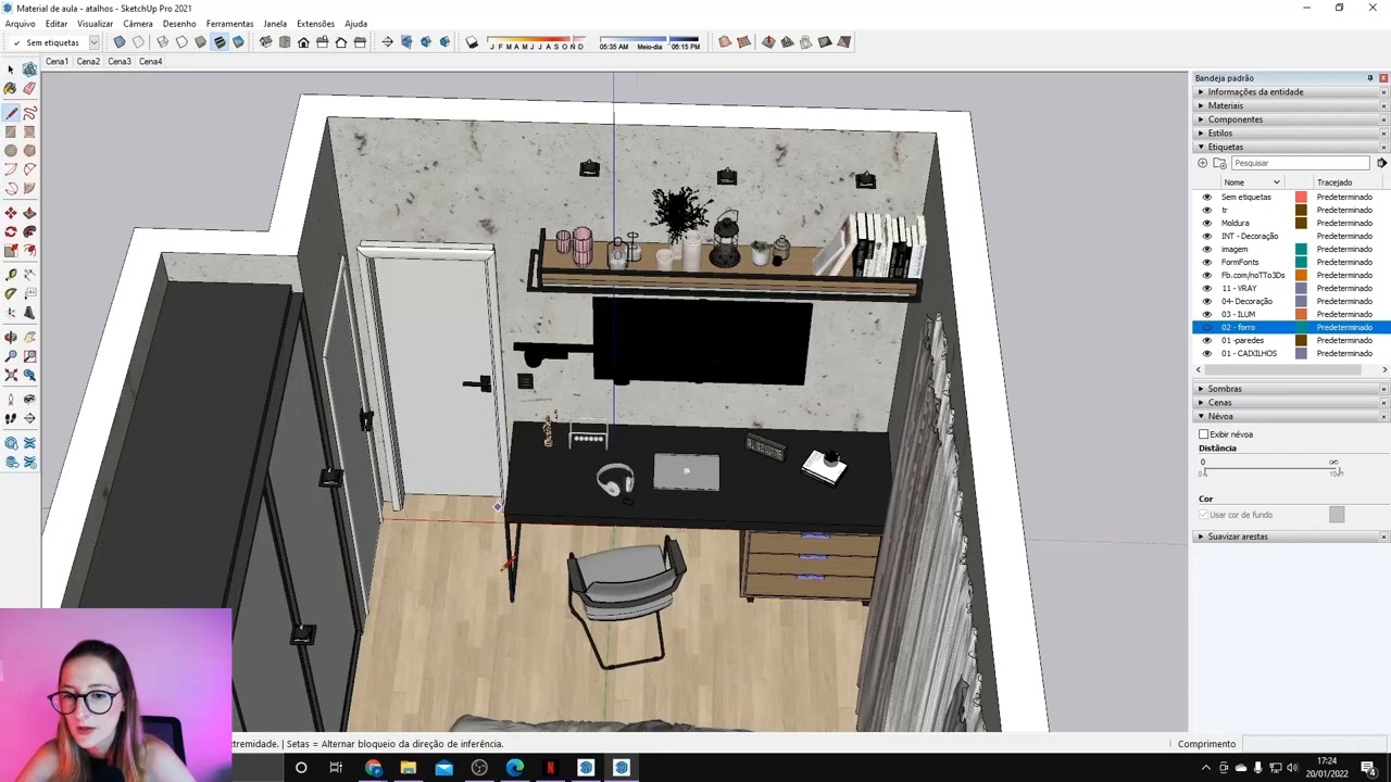 Curso de SketchUp 2022 - Aula 18/23 - Atalhos Importantes