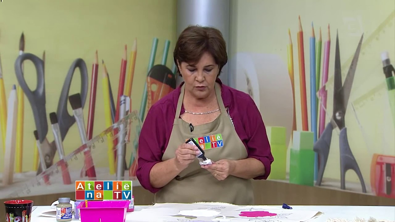 Ateli&ecirc; na TV - Tinta para Tecido em Pinturas