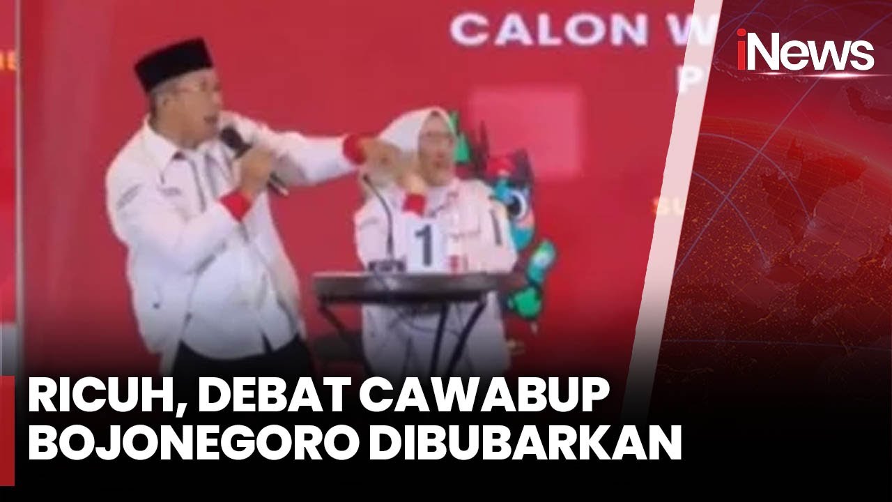 Cabup Maksa Naik Podium, Debat Cawabup Bojonegoro Dibubarkan - iNews Malam 21/10