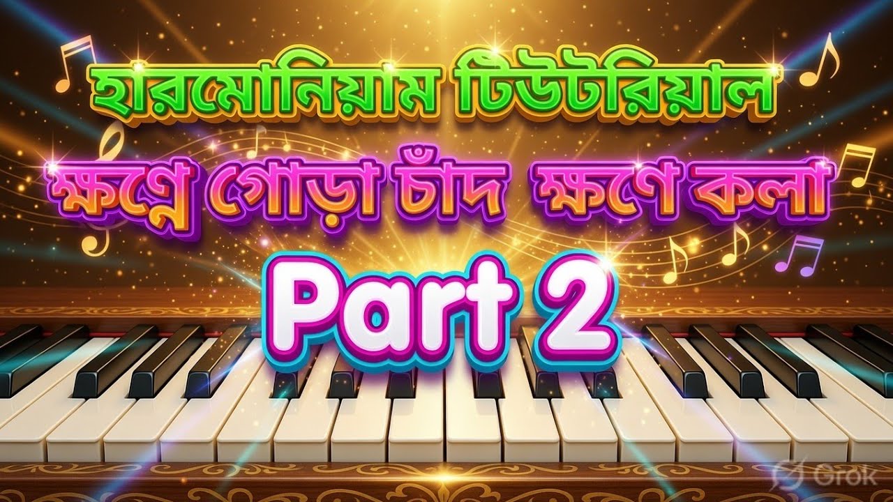 ক্ষণে গোরা চাঁদ ক্ষণে কালা Harmonium Tutorial Part 2