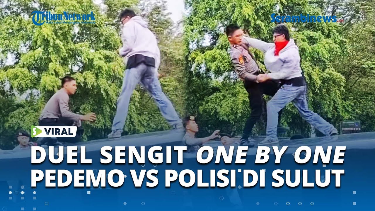 VIRAL Duel Sengit Pedemo VS Aparat saat Aksi Tolak RUU TNI! By One di Atap Truk Polisi